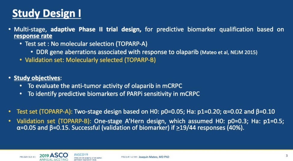 ASCO 2019: TOPARP-B: A Phase II Randomized Trial of the Poly(ADP ...