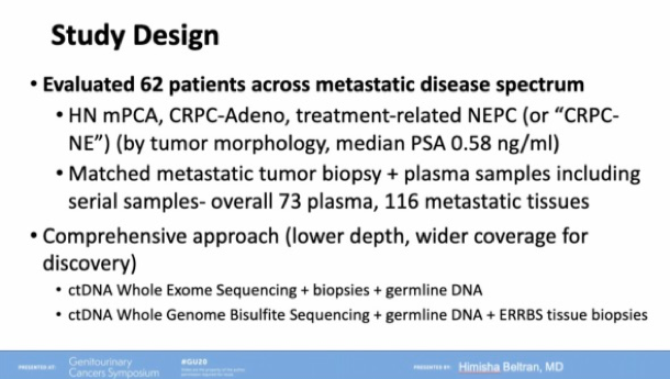 ASCO GU 2020: Circulating Tumor DNA to Detect Neuroendocrine Prostate ...