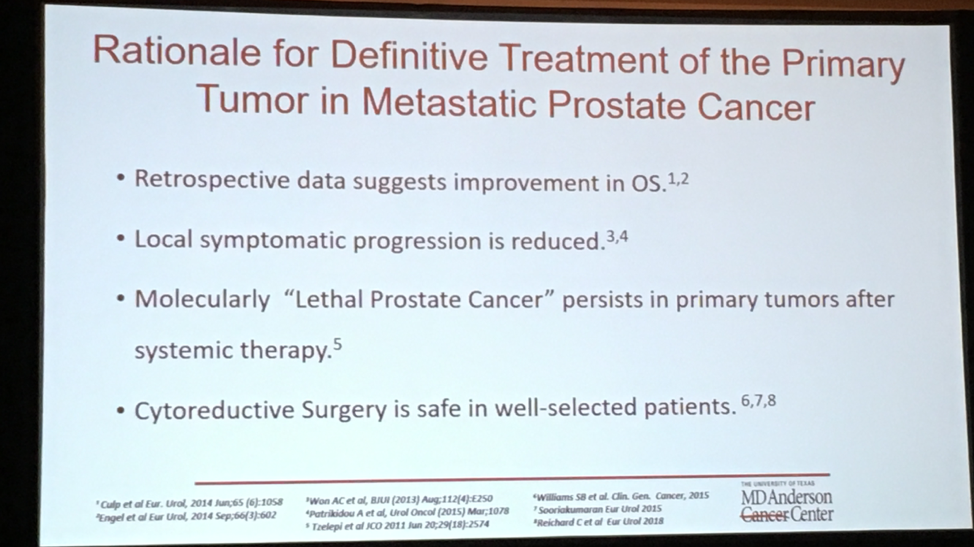 Prostate Cancer Rational for Primary Treatment 1