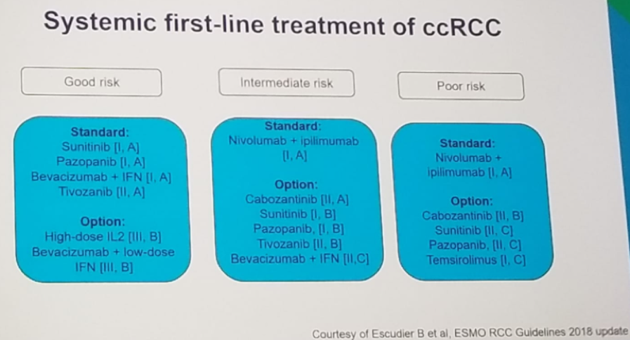 UroToday ESMO2018 ESMO guidelines for metastatic Renal Cell Cancer