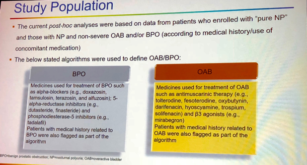 UroToday ICS2018 Safety and Efficacy of Desmopressin Orally Disintegrating Tablet study population