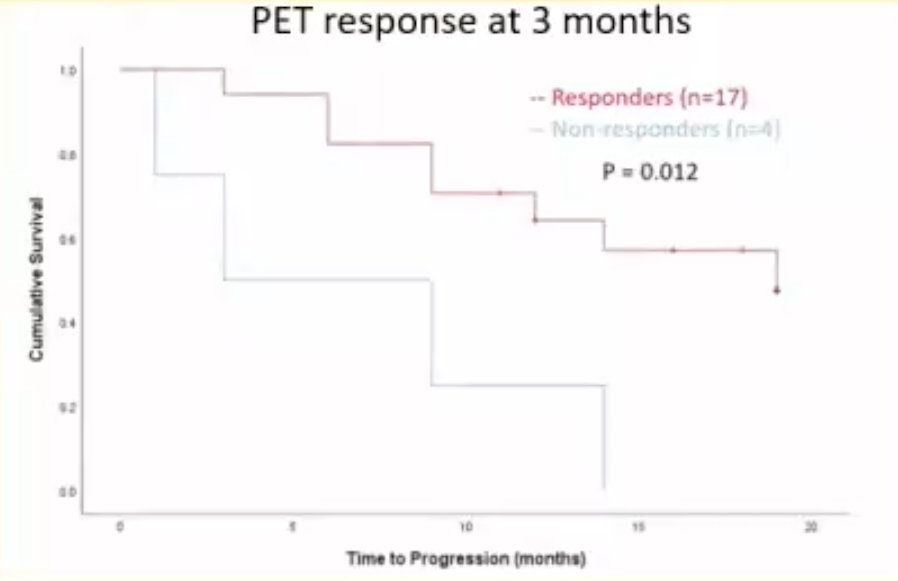 PET response at 3 months