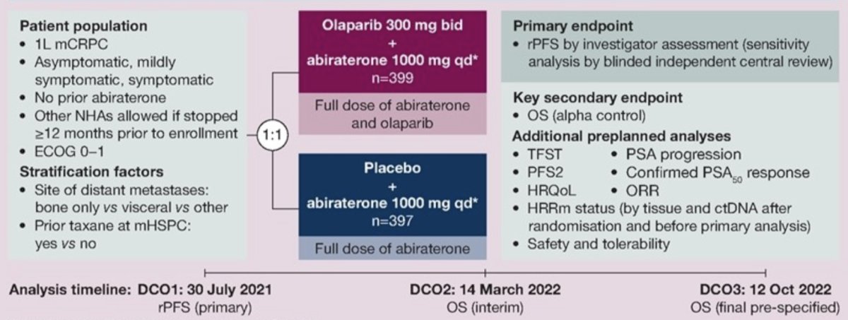 ESMO 2023: Efficacy of Olaparib + Abiraterone vs Placebo + Abiraterone ...