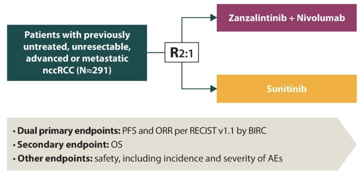 Zanzalintinib and nivo or sunitinib