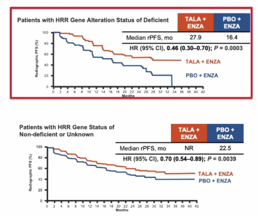 talazoparib + enzalutamide was associated with significant improvements in rPFS 