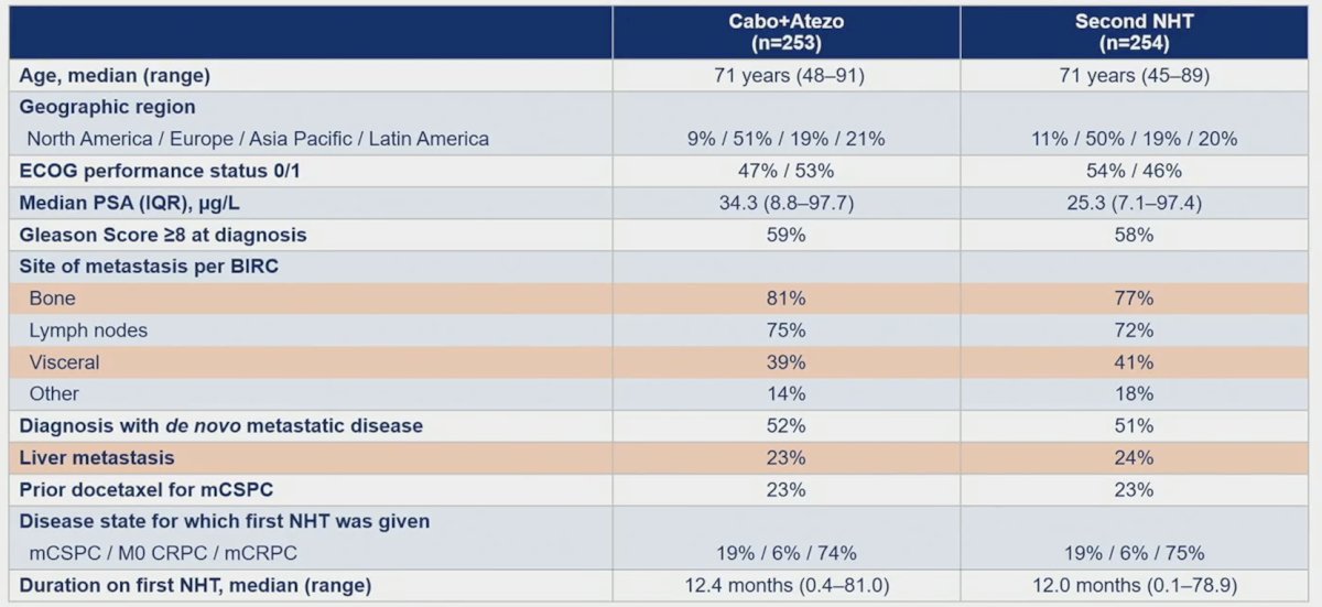 cabozantinib + atezolizumab demographics