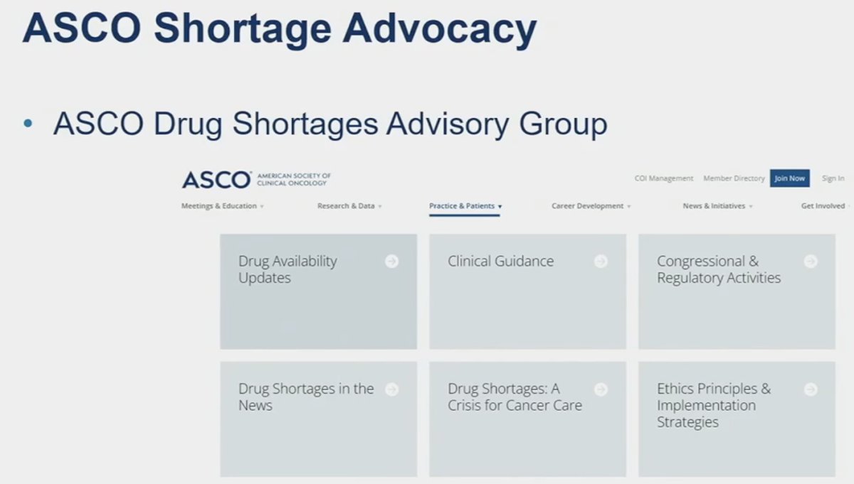 ASCO Drug Shortages Advisory Group