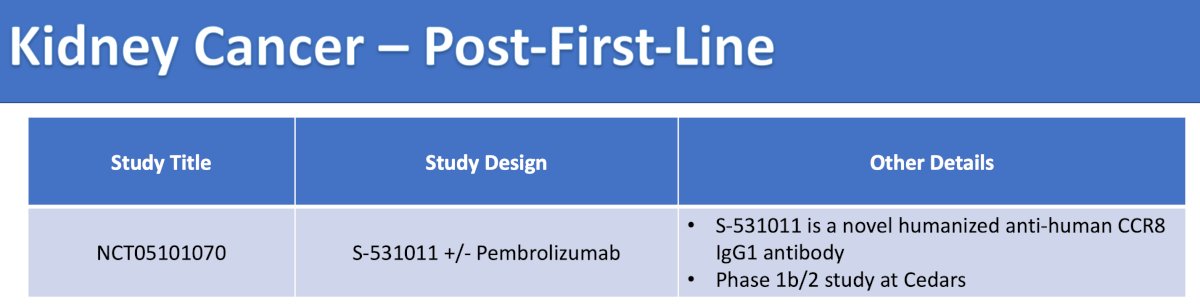 post first-line setting for RCC trial table 3