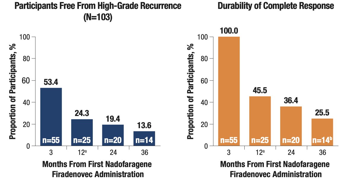 Nadofaragene Firadenovec-Vncg for Patients with BCG-Unresponsive Non-Muscle-Invasive Bladder Cancer response and recurrence