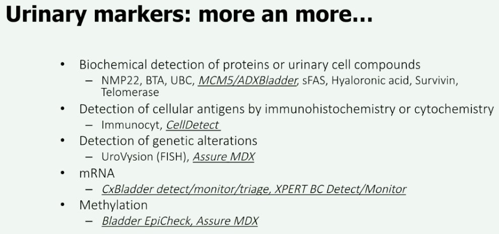 novel urinary markers