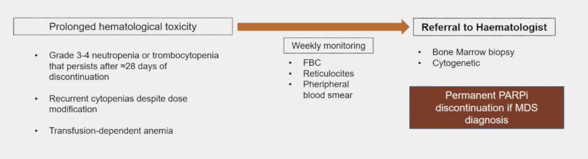 PARP inhibitor treatment and development of hematological conditions