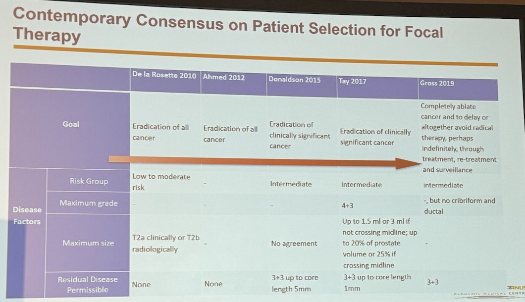contemporary consensus on patient selection for focal therapy