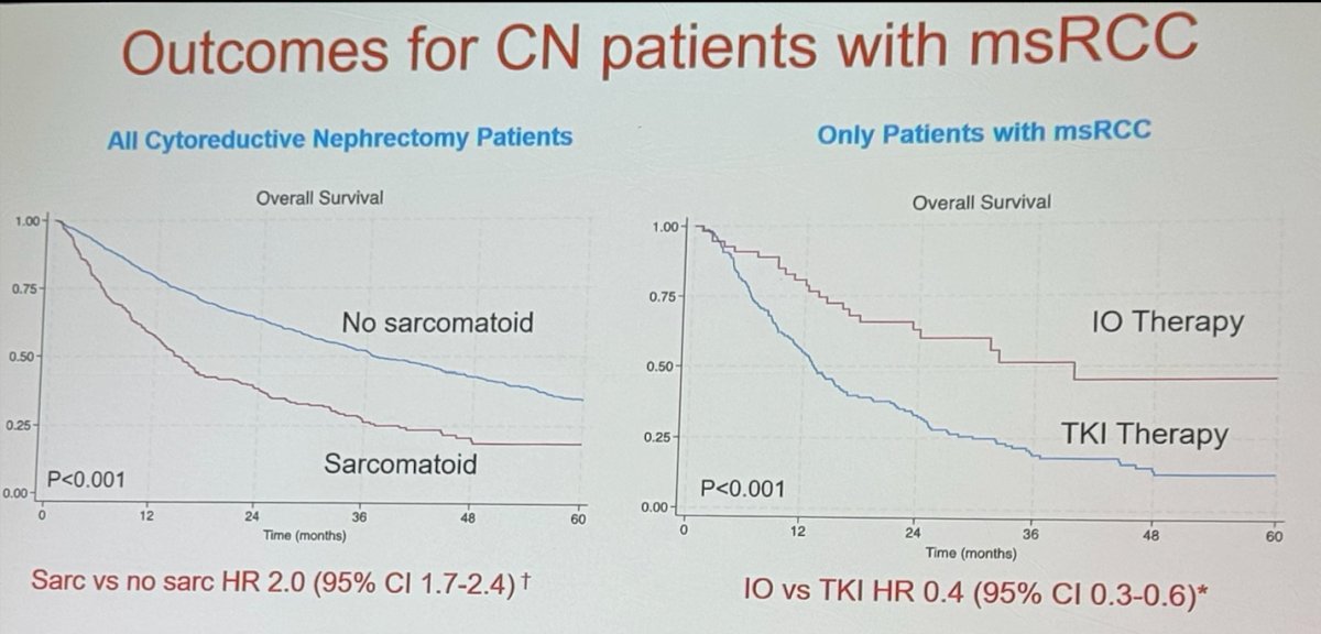 Outcomes for CN patients with msRCC