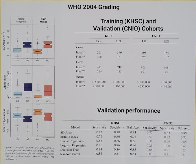 Random forest grading yielded 80% balanced accuracy in external validation, outperforming all other models