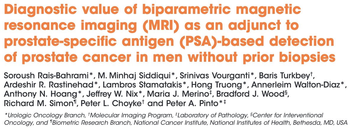  In 2015, Dr. Rais-Bahrami and colleagues demonstrated that biparametric MRI performs well for prostate cancer detection with an area under the curve (AUC) of 0.80. This AUC can be further improved to up to 0.87, when combining these imaging results with the PSA and PSA density parameters