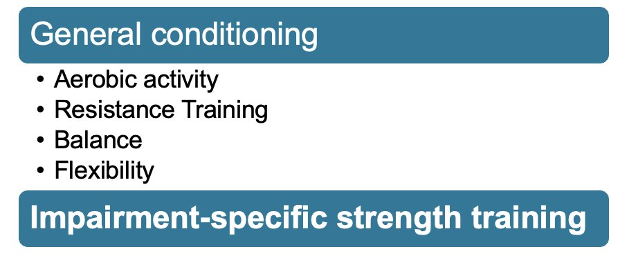  it’s important to personalize the exercise prescription by assessing factors such as the type of exercise, frequency, intensity, and potential side effects