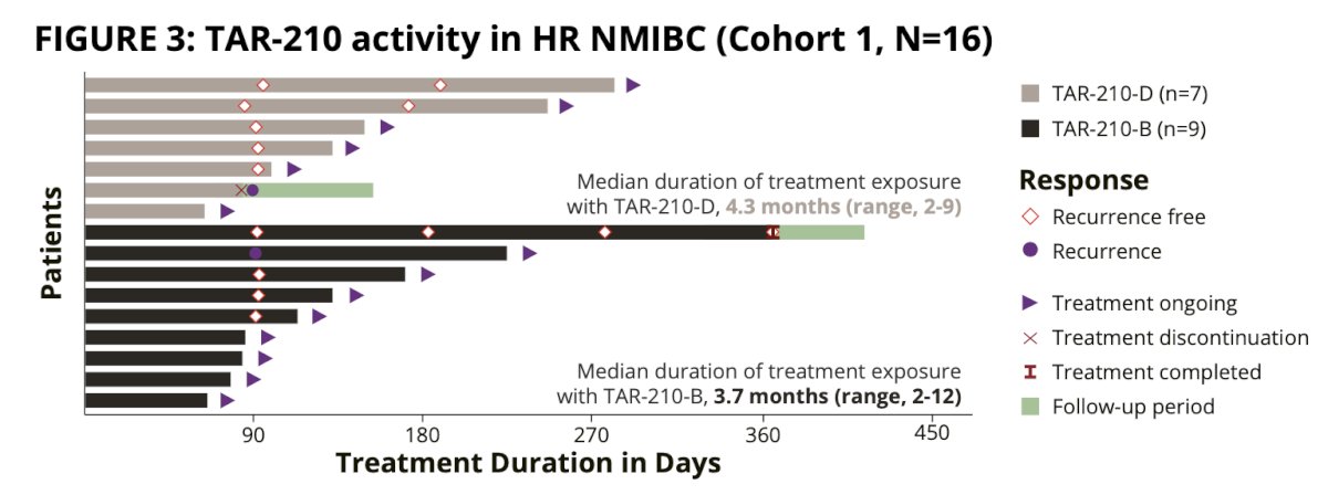 In cohort 1, 11 patients had response assessment and 9 were recurrence free (recurrence free rate of 82%)